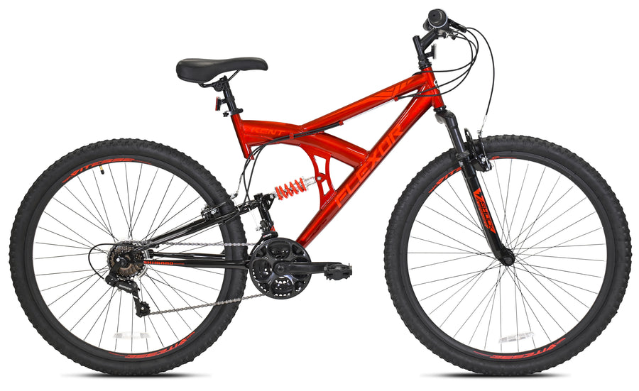 29 In. Flexor Men'S Dual Suspension Mountain Bike, Red