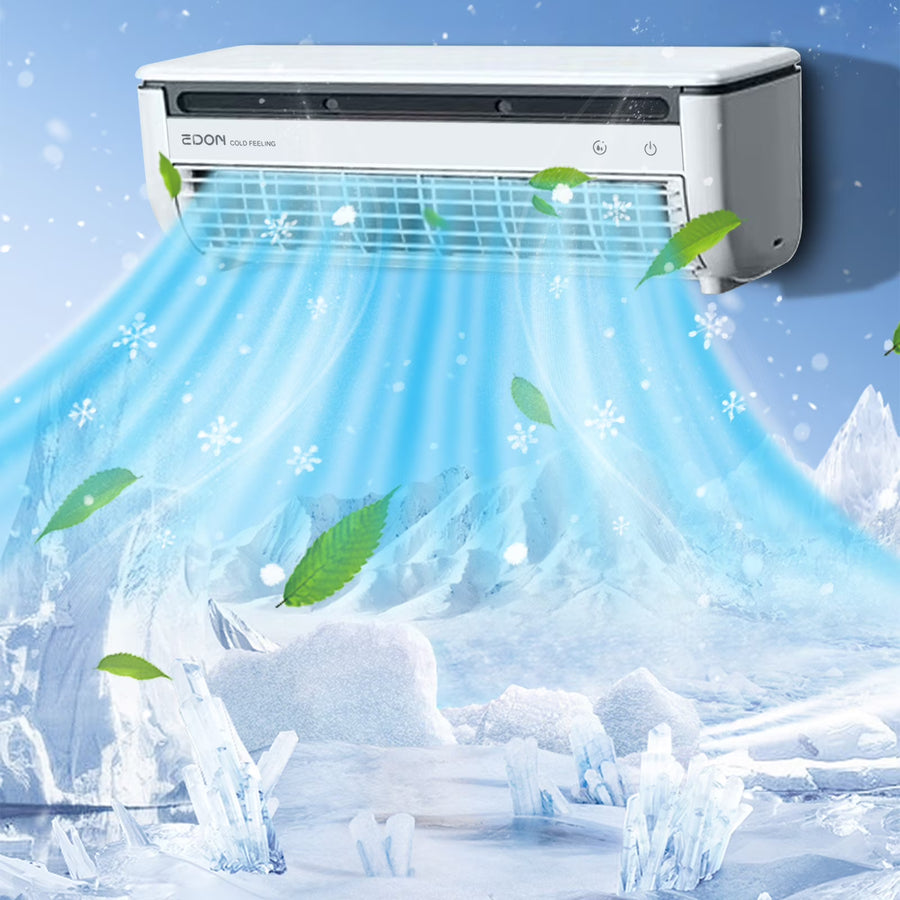FYHALE 5, 000 BTU Wall Mounted Air Conditioner with Remote Control, Digital Display, Cool up to 150 Sq. Ft., Perfect for Small Bedroom, Living Room, Home Office, White