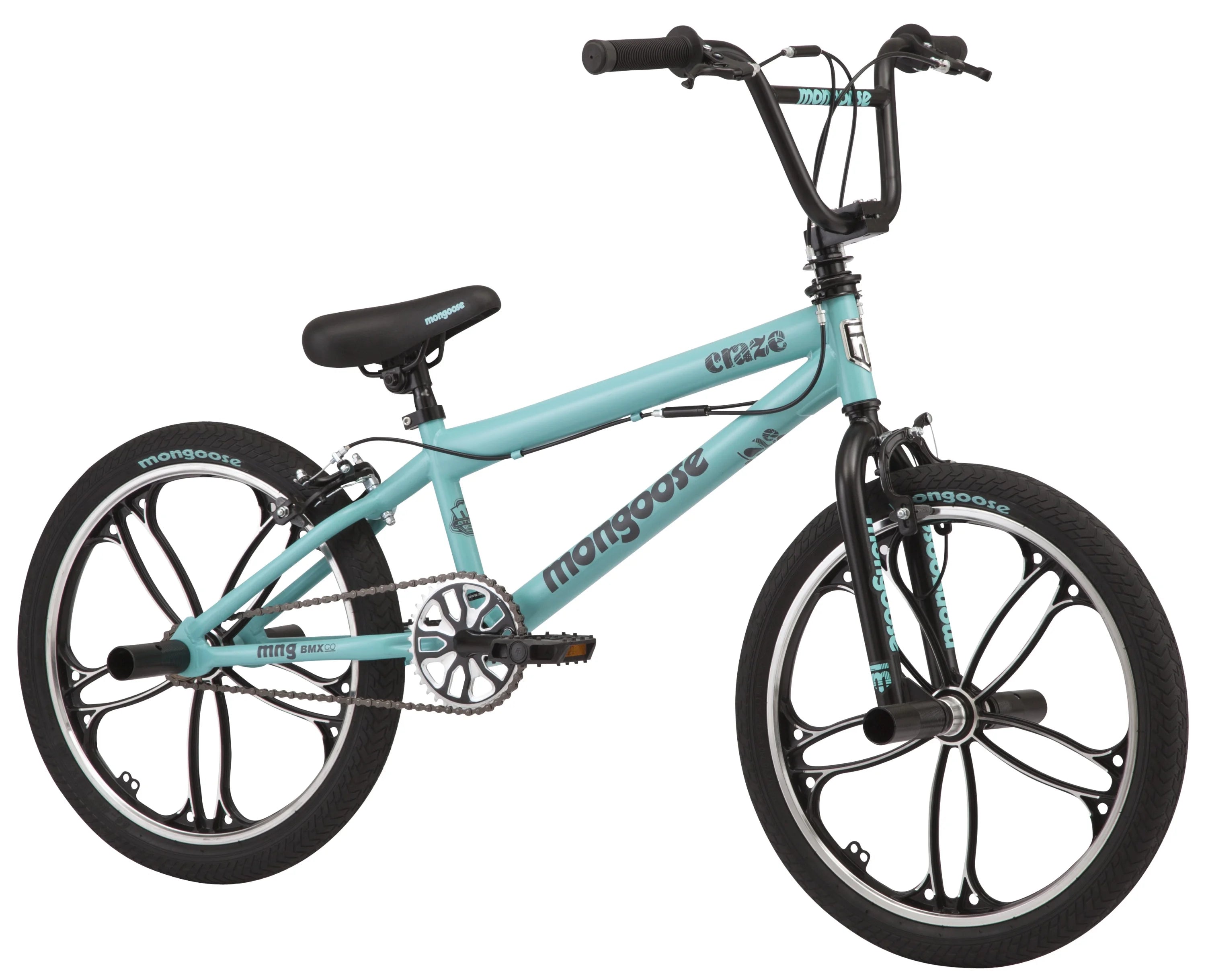 20" Craze BMX Kid'S Bike, Ages 6+, Black & Mint
