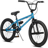 Cubsala 20 in Kids BMX Bike Freestylefor Age 6 - 14 Years Old Boys Girls with 4 Pegs, Black with Red Tires
