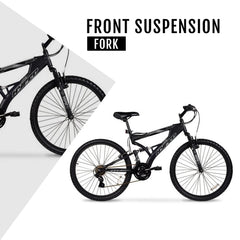 26" Hyper Bicycle Havoc Mountain Bike, 26" Wheels, Adults Ages 14+ Years, Black