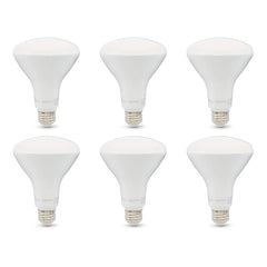 Amazon Basics 65W Equivalent, Soft White, Dimmable, 10,000 Hour Lifetime, BR30 LED Light Bulb , 6-Pack