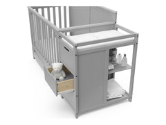 Graco Hadley 5-in-1 Convertible Crib and Changer with Drawer Pebble G - MadeInUSA
