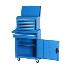 AECOJOY 5-Drawer Rolling Tool Chest Storage Cabinet with Detachable Top Tool Box