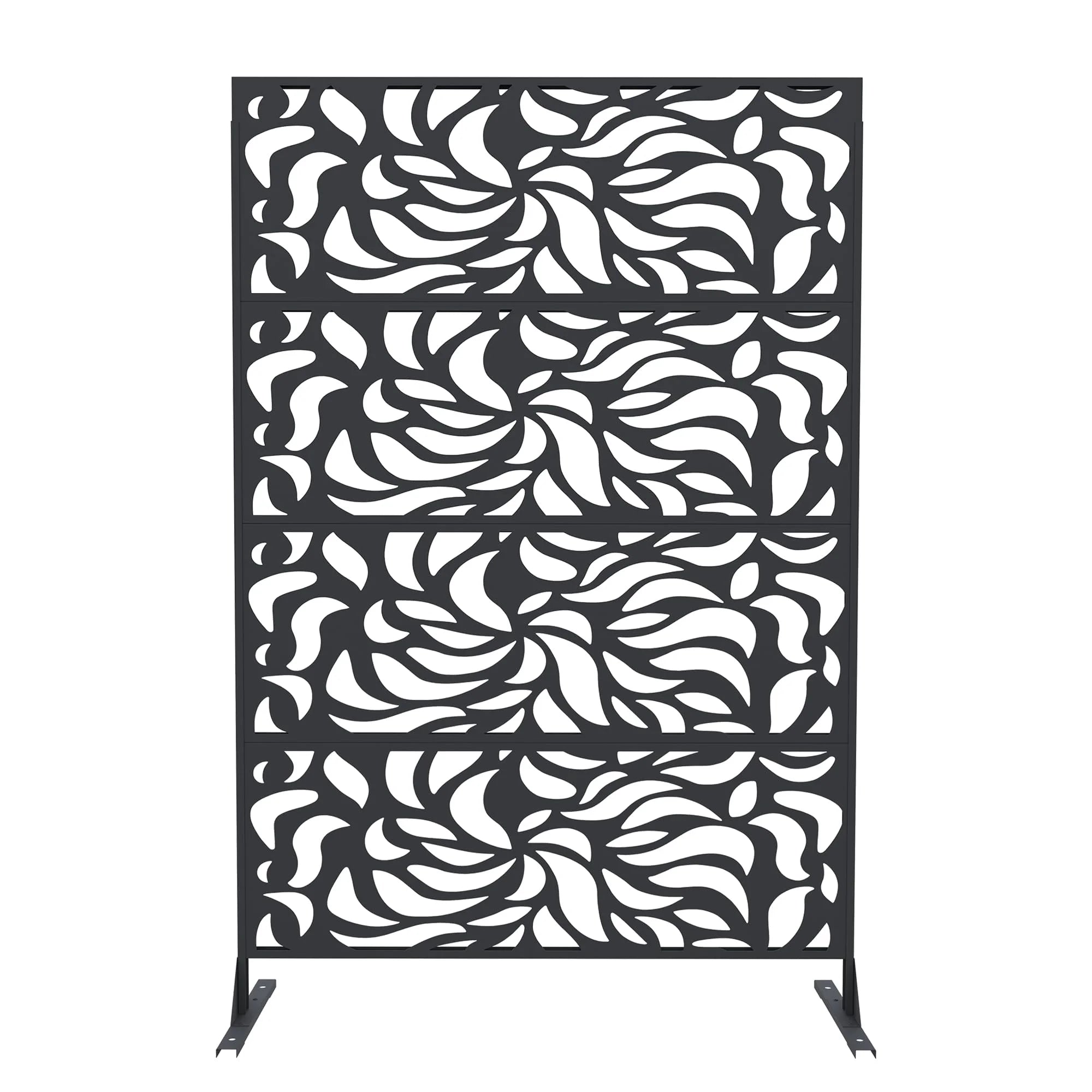 Accreate Decorative Wrought Privacy Screen - Easy Snap - Together Room Divider for Indoor/Outdoor Use, Breathable Wind - Resistant Partition with Anti - Tip Base (6x3.8ft)