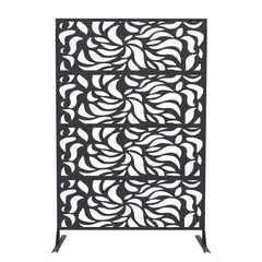Accreate Decorative Wrought Privacy Screen - Easy Snap - Together Room Divider for Indoor/Outdoor Use, Breathable Wind - Resistant Partition with Anti - Tip Base (6x3.8ft)