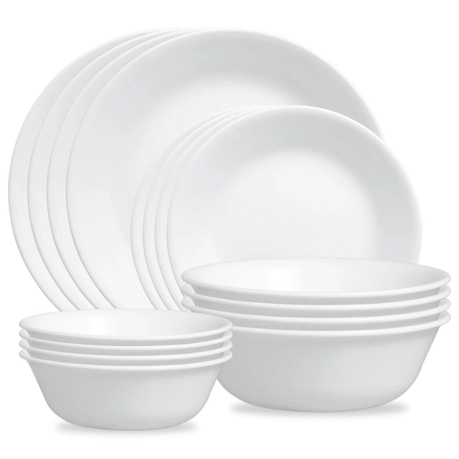 Corelle Livingware Winter Frost White Dinnerware Set