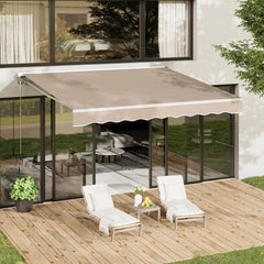 AECOJOY Retractable Awning Replacement, Sunshade Canopy for Patio Outdoor Awning (Without Frame), 280g/㎡ Polyester Fabric Cover