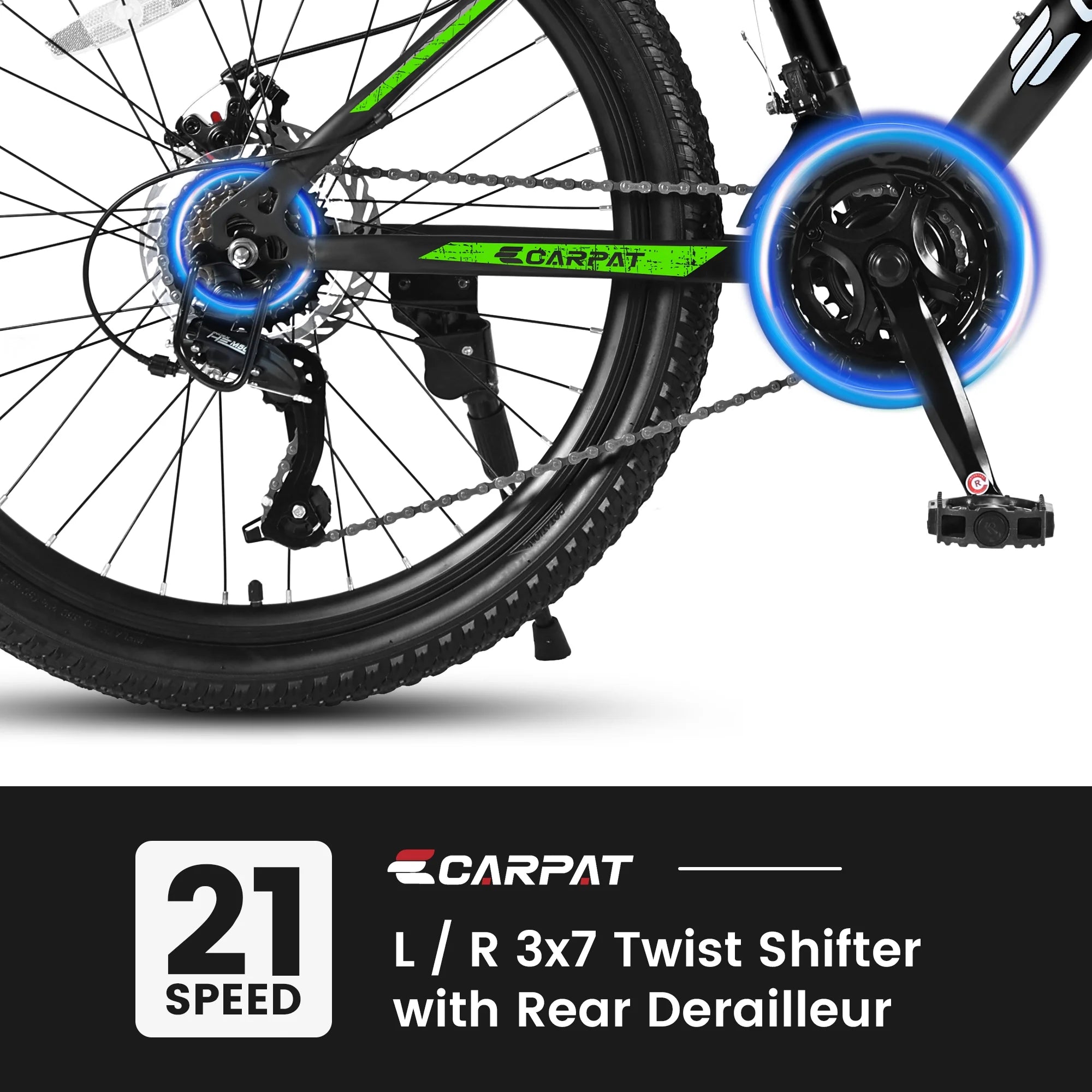 26 in Mountain Bike for Men, Adult Mens Bike with 21 Speed & Disc Brakes