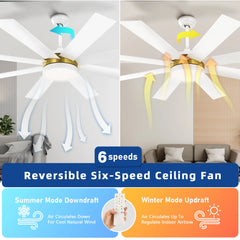 Dextrus 60 in Modern LED Outdoor/ Indoor Ceiling Fan with Remote Control