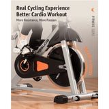 YOSUDA Indoor Cycling Bike, 330 lb Capacity, Comfort Seat, LCD Monitor