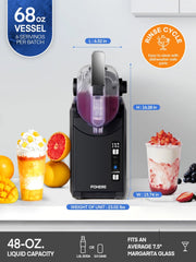 5 - in - 1 Slushie Machine, No Ice Needed, 15 Min Slushy Machine for Home with Self - Cleaning, Professional Frozen Drink Maker, 5 Preset Programs, Frozen Margaritas, Frapps, Milkshakes, and More, FOHERE