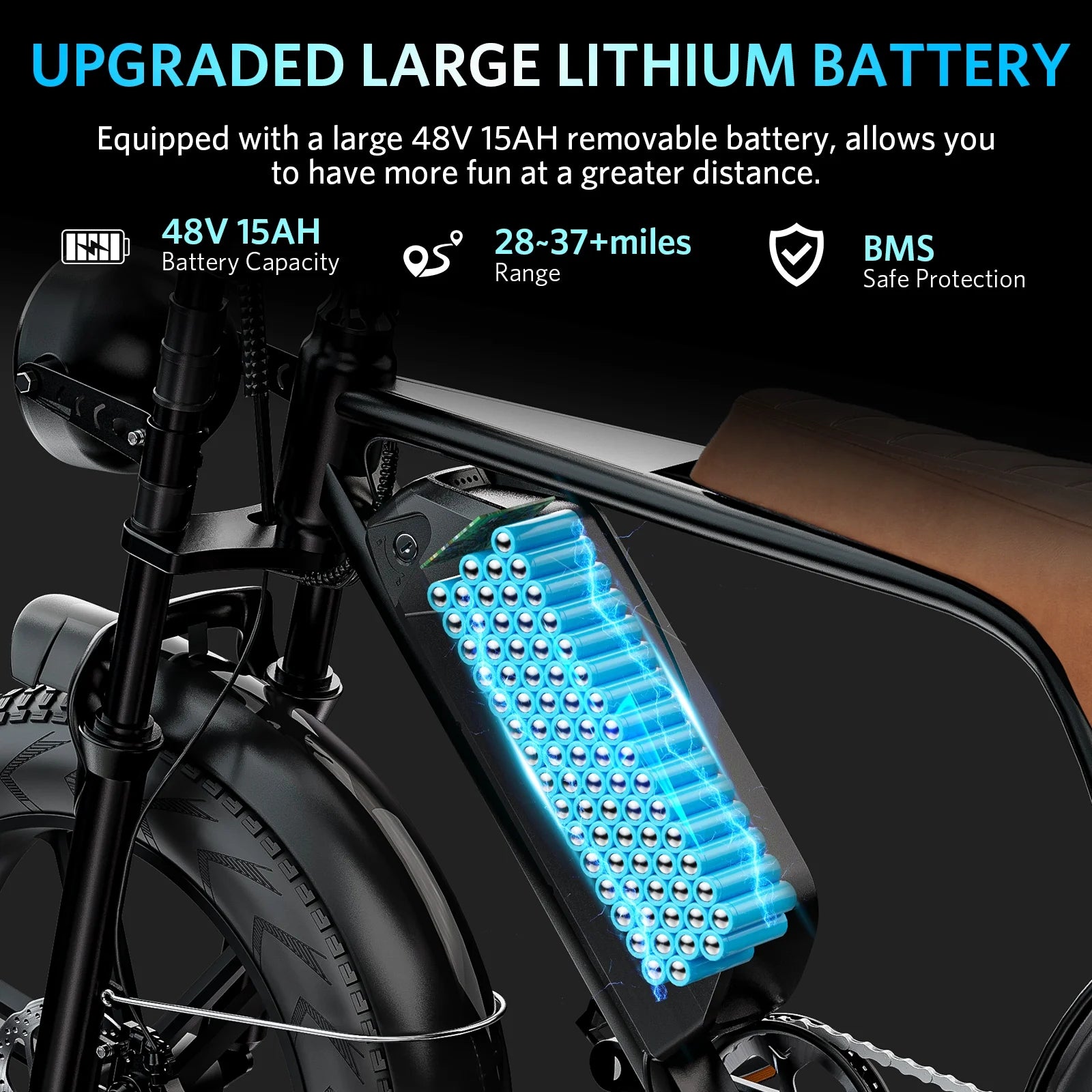 Hipatoo 26" Electric Bike 500W 20MPH E - Bike, 36V 10.4ah Battery, Ebike for Adults, E Bike UL2849