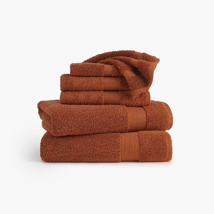 Under The Canopy Classic Organic Towel - Rust, Rust / Bath Towel Bath Towel Rust