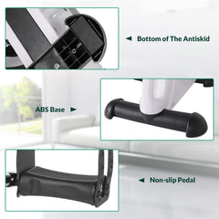 VIVIJASON Pedal Exerciser - Folding Portable Exercise Peddler - Under Desk Mini Exercise Bike for Arm/Leg Workout - Adjustable Fitness Rehab Equipment for Elderly Seniors with LCD Display