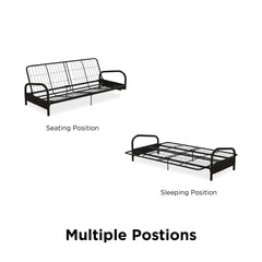 DHP Vermont Metal Futon Frame, Black
