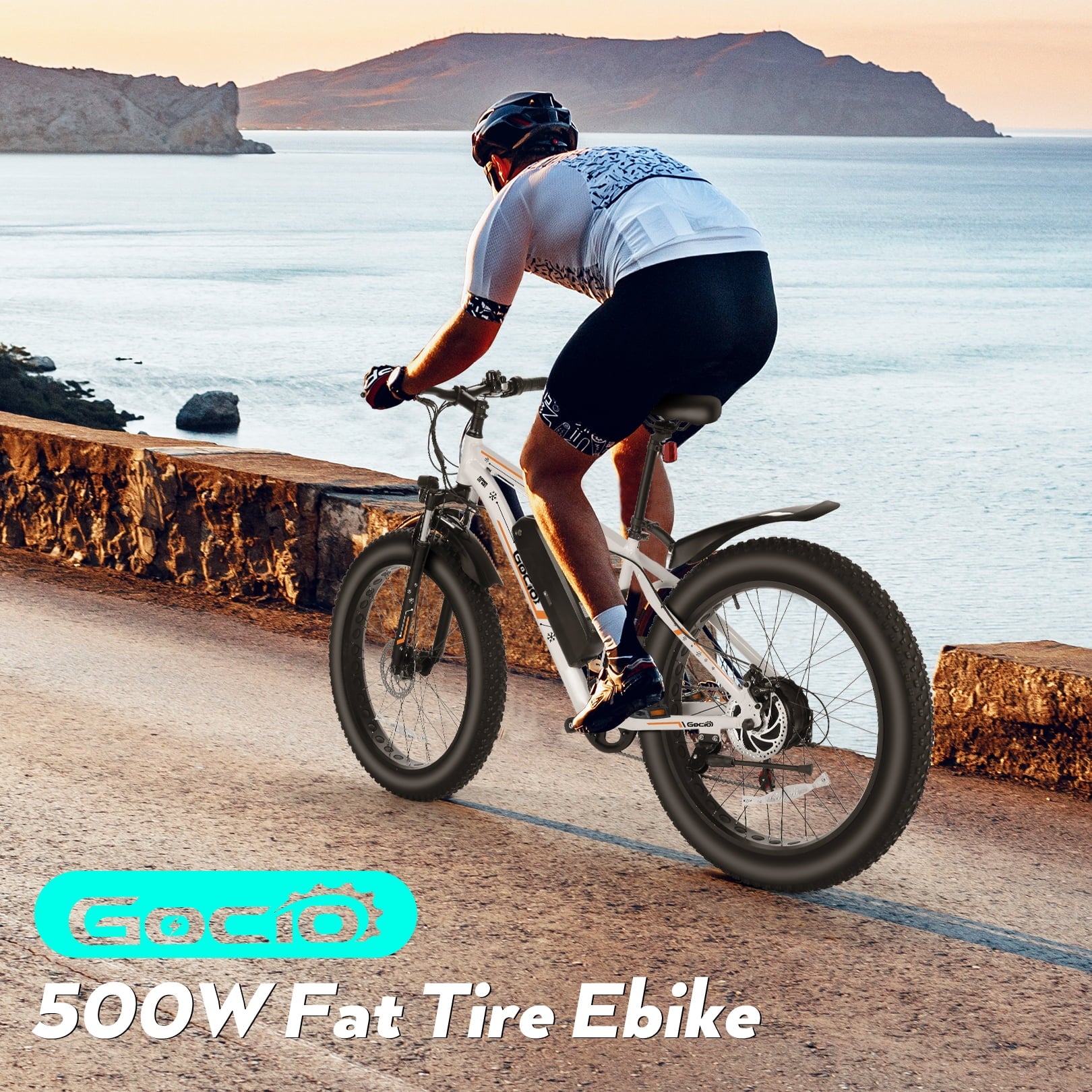 Gocio 26" 4.0 Fat Tire Electric Bike for Adults, 500W Motor, 48V 13ah Battery, Lightweight Aluminum Alloy Frame, Max 22mph Electric Mountain Bike Beach Snow Ebike for Men, Professional 7 - Speed UL2849