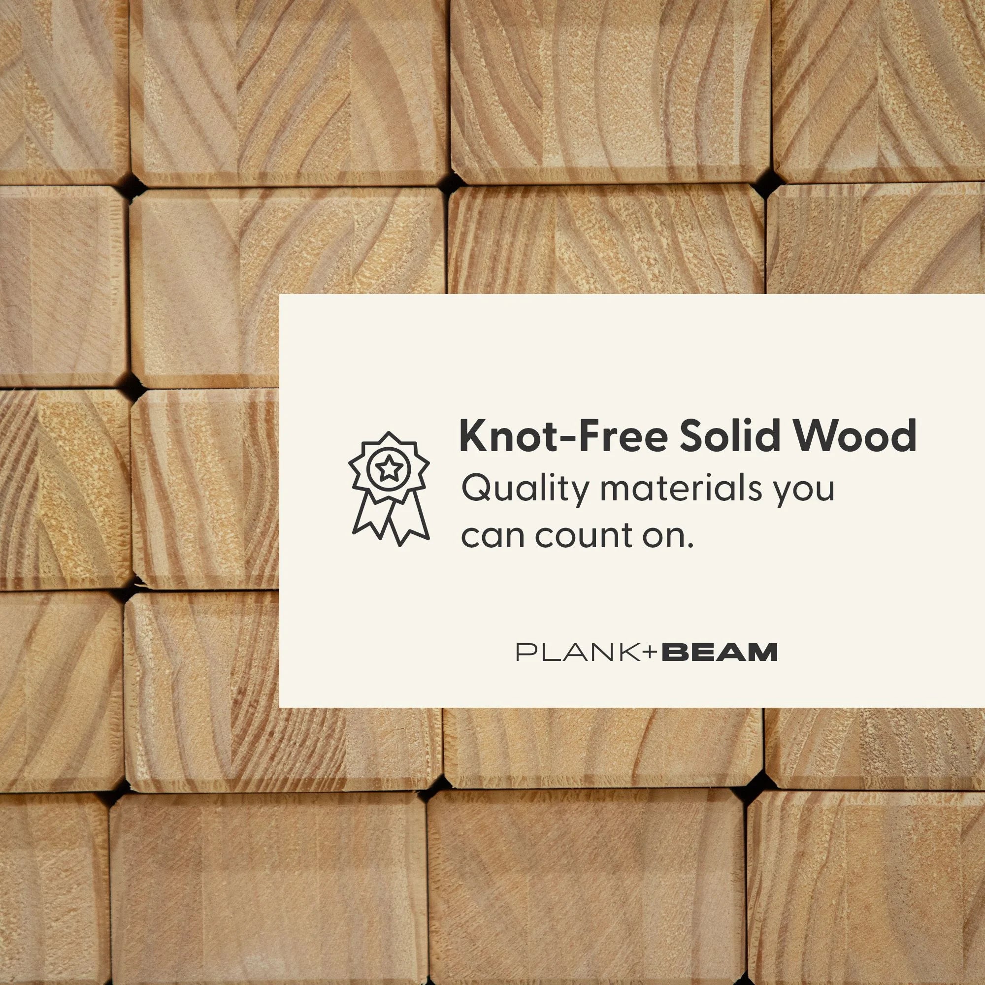 Plank+Beam Farmhouse Coffee Table, 48" Solid Wood Tables for Living Room, Rectangular Center Table