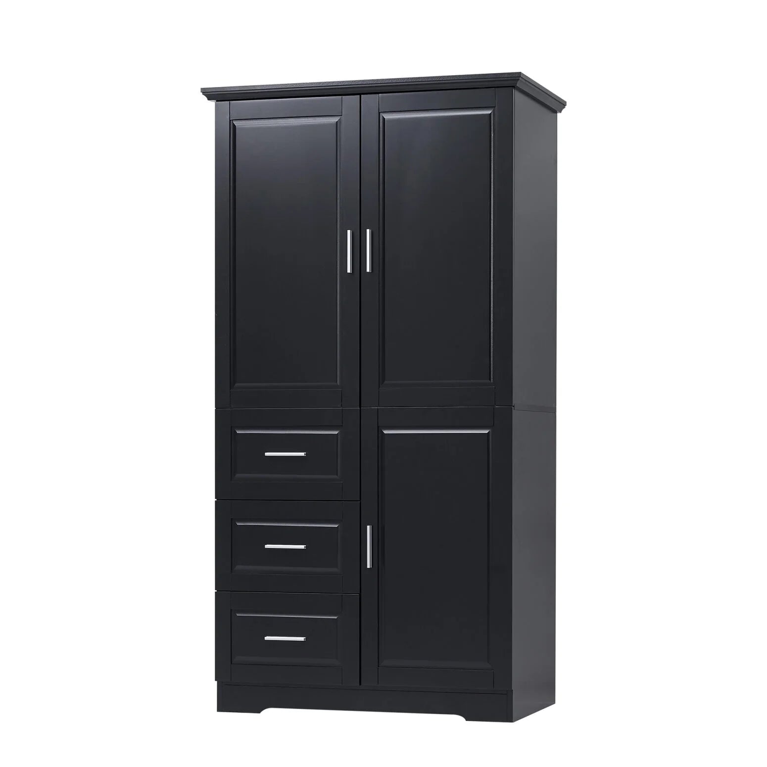 Bathroom Cabinet, 62.2" Tall Storage Cabinet with Doors and Shelves, Freestanding Linen Closet for Bathroom, Kitchen, Living Room, Grey