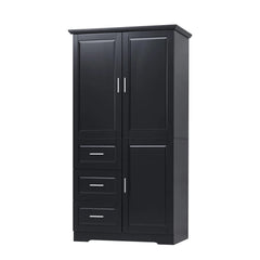 Bathroom Cabinet, 62.2" Tall Storage Cabinet with Doors and Shelves, Freestanding Linen Closet for Bathroom, Kitchen, Living Room, Grey