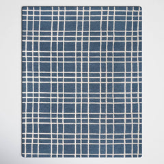 Alec Plaid Handmade Tufted Wool Blue Area Rug Joss & Main Rug Size: Rectangle 7'9" x 9'9"