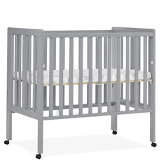 Delta Children Lee Portable Folding Mini Crib with 1.5 - Inch Mattress - Greenguard Gold Certified, Bianca White