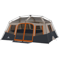 Ozark Trail 10 - Person Instant Cabin Tent - 2 - Room Family Camping Tent with Rainfly