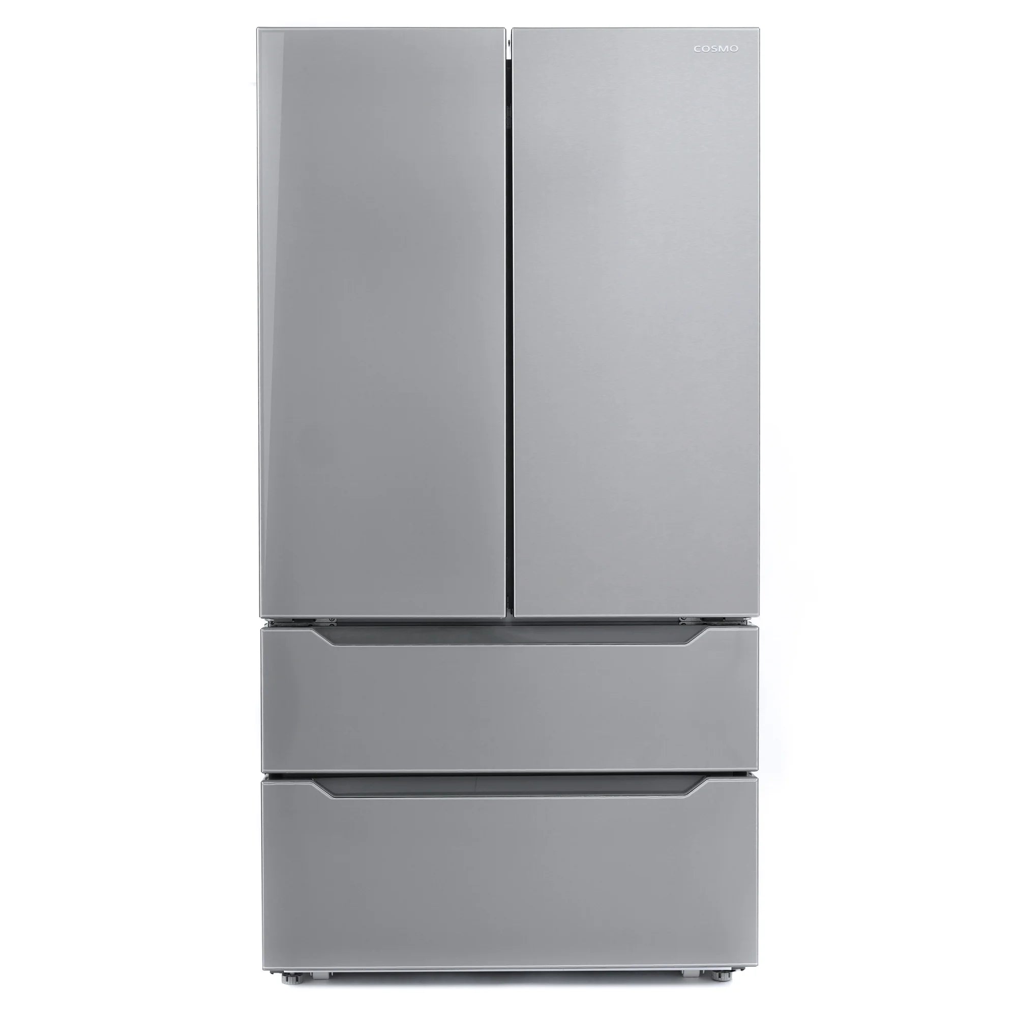 Cosmo 4 Piece Kitchen Appliance Package 30" Electric Cooktop 24" Single Electric Wall Oven 24" Built - in Microwave Drawer & French Door Refrigerator Kitchen Appliance Bundles