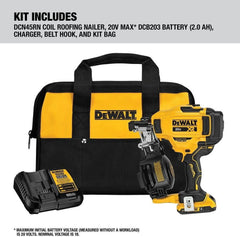 Dewalt 20V Max 15 Cordless Coil Roofing Nailer Kit