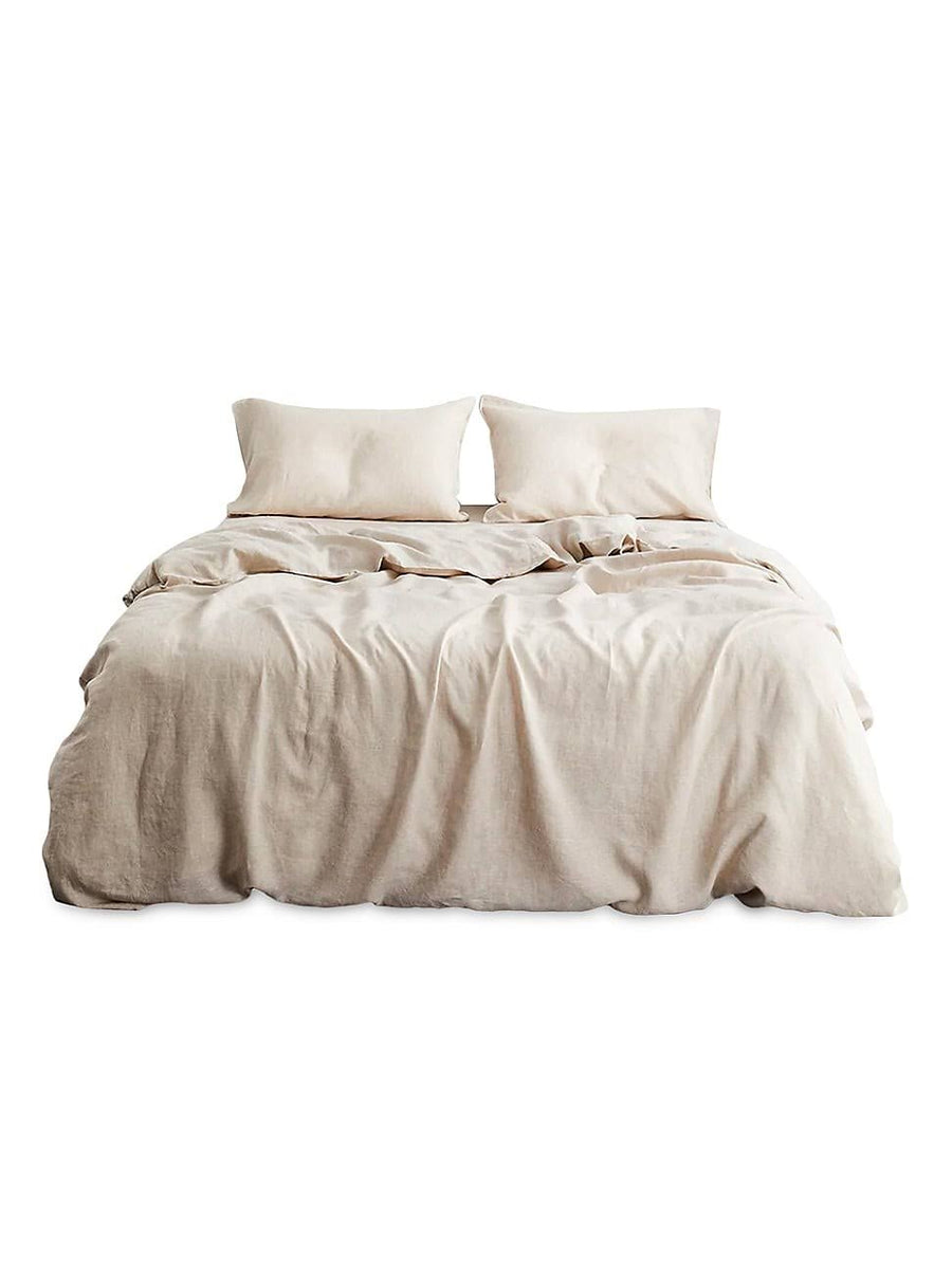 Oatmeal 100% French Flax Linen Bedding Set - Twin XL - Bed Threads