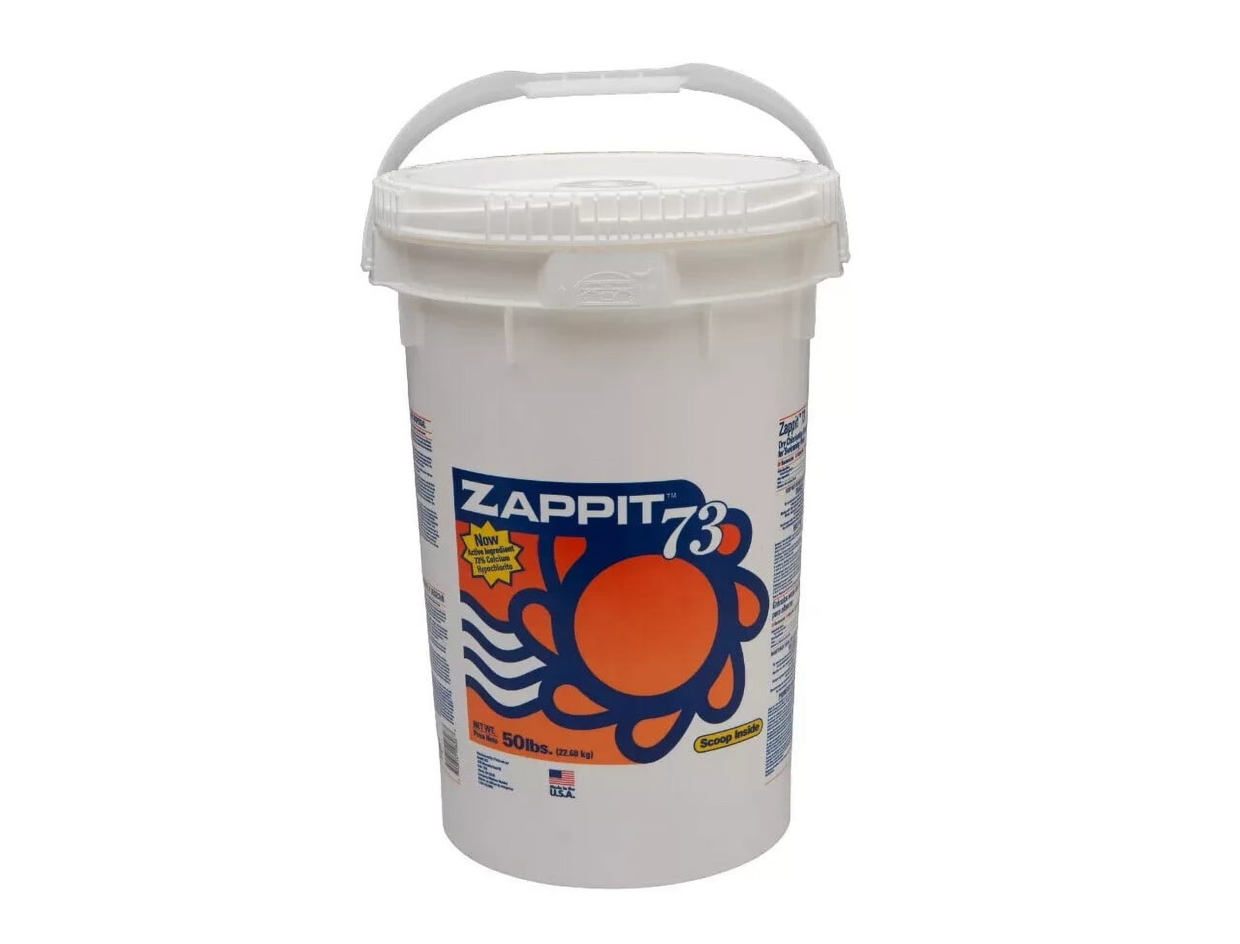 Zappit 73% Super Strength Pool Shock 50 lb Bucket 70% Chlorine Availability